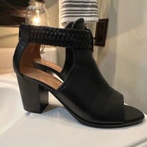 Women's Black Jack Roger Tinsley Open Toe Booties/Heels - Size 10